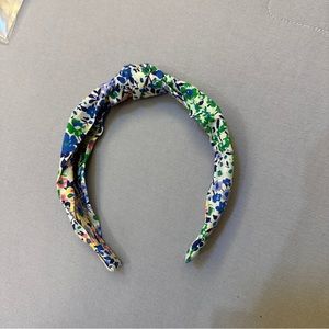 NWOT J.Crew Green and white knot headband